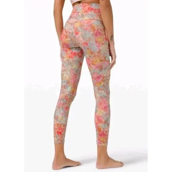 Lululemon Align Highrise Pant 25" Inflorescence Floral Leggings Yoga Nulu Size 4 - Picture 8 of 8